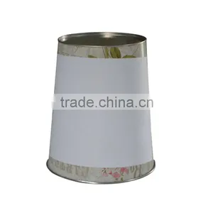 Flower Shaped Rubbish Storage Tin Metal Tin Cans/garbage Tin Box Metal Can thumbnail-2