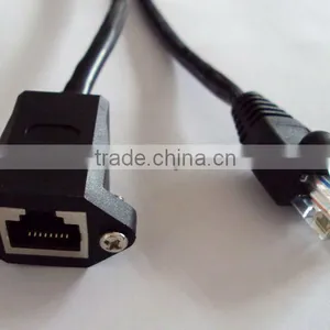 Panel Mount RJ45 Extension Cable Bulkhead Rj45 Cable for Industrial Computer Ethernet Interface thumbnail-1