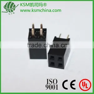 Female Header 2.54mm Double Row Straight 2 Pin thumbnail-1