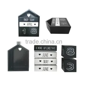 Economic Wooden Home Decoration Desk Calendar Study Room Decorative Special Gifts ECO-friendly Repeated Use Desktop Calendar thumbnail-1