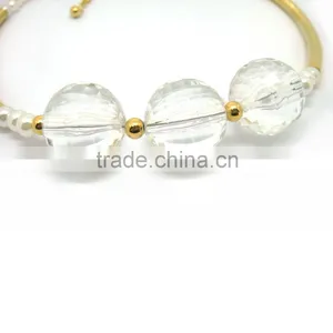 High Quality Stainless Steel Transparent Big Crystal Statement Necklace for Dress thumbnail-3