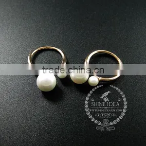 925 Solid Sterling Silver Rose Gold Ring With Pearl Adjustable Ring Fashion Women Jewelry 6210038 thumbnail-1