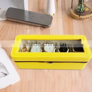 Chinese Factories Wholesale Custom PU Leather Watch Boxes, Fashion Beautiful Gift Box thumbnail-1