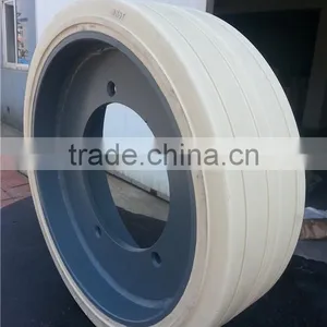 Made in China Mobile High Strength Scissor Work Lift Platform Solid Tire 16x5x12 Without Brake thumbnail-6