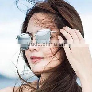 Aimade 2016 New Cat Eye Sunglasses Women Brand Designer Fashion Twin-Beams Rose Gold Mirror Cateye Sun Glasses For Female UV400 thumbnail-2