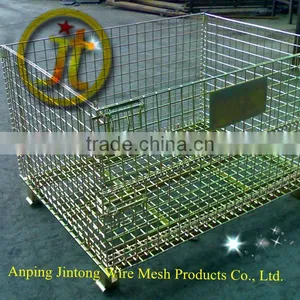 Galvanized Rolling Wire Mesh Storage Container thumbnail-1