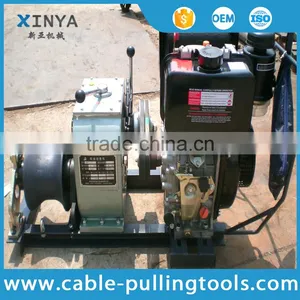 Winch Manufacturer 3 Tons Cable Winch Diesel Engine for Power Construction thumbnail-1