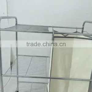 Vivinature New Design Laundry Carts Standard Wire Frame Metal Laundry Trolley Hamper thumbnail-3