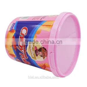 Cheap IML Logo Design Plastic Biscuit Box, Round Biscuit Container With Lid Packaging Suppliers thumbnail-3