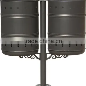 Arlau Outdoor Metal Playground Garbage Bin thumbnail-2