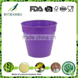 High Standard Welcome Best Sale Bamboo Fiber Eco Flower Pot thumbnail-3