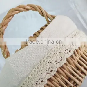 High Quality Woven Willow Round Bread Basket With Handles thumbnail-5