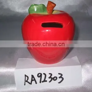 Fashionable Apple Shaped Ceramic Saving Money Box thumbnail-1