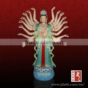 Jingdezhen Ceramic Hand Art Sculpture of Thousands Hands Guanyin thumbnail-1