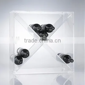 Clear Acrylic Wine Bottle Holder for Hotel/resturant/bar/home thumbnail-1