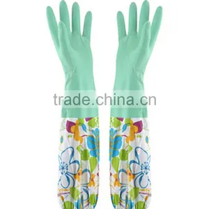 Long Velvet Gloves Housework Dishwashing Gloves Latex Rubber Gloves Thick Warm Laundry Gloves thumbnail-3