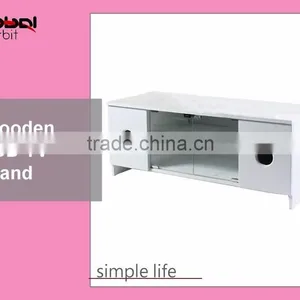 Simple Cabinet Glass Modern Lcd Wooden TV Stand thumbnail-4