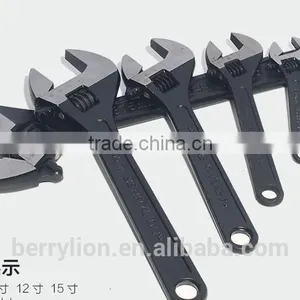 Berrylion 15"/375mm Adjustable Wrench Black Polished Adjustable Wrench thumbnail-4