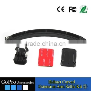 2016 New Wholesale Helmet Curved Extension Arm Selfie Kit for Sports Camera Accessory thumbnail-2