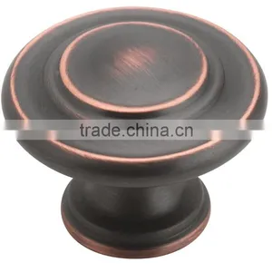 Oil Rubbed Bronze Cabinet Round Knob - 1-1/4" Diameter thumbnail-4