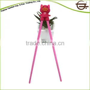 Safe Melamine Pig Shape Pink Chopstick For Kid thumbnail-1