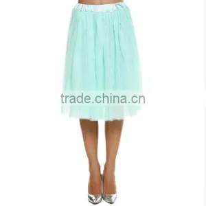 2016 New Women Princess Fairy Style 5 Layers Voile Tulle Maxi Bouffant Puffy Casual Chiffon Skirt thumbnail-3