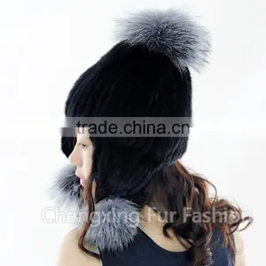 CX-C-42B Wholesale Genuine Mink Fur Cap 2016 Fashion Hat Custom Hats Women thumbnail-6
