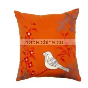 Beautiful Embroidery Patch Cushion Cover thumbnail-1