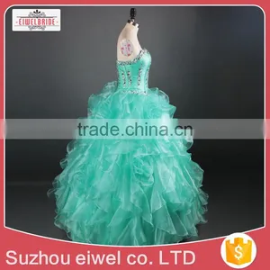 Beaded Sweetheart Ball Gown Evening Dress thumbnail-3