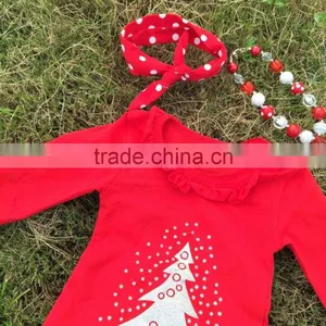 Girls Red Christmas Dress Hot Sell Baby Girl's Cotton Full Sleeve Dress 2-7years Party Christmas Tree Dress Princess Dresses thumbnail-2