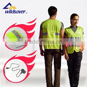 Folded Safety Clothing ,reflective Led Traffic Safety Clothes With Portable Pocket thumbnail-1
