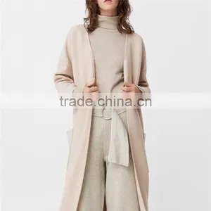 2018 Winter New Style Back Slit Decorative Trim Patch Pockets Oversize Wool Coat thumbnail-6
