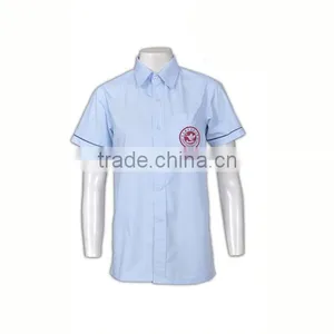 Applique Embroidery Logo Private School Girl Uniform Shirt thumbnail-1