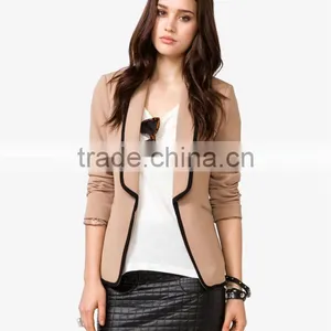 Padded Contrast Trimmed Blazer thumbnail-1