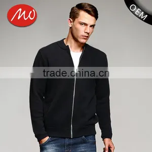 2017 Popular Black no Patten Simple Cool Men's Cardigan Sweater With Zipper thumbnail-1