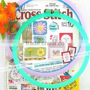 Wholesale Colorful Embroidery Frames Cheap Plastic Hoops Frosted Embroidery Hoop Cross Stitch 15cm 18cm 21cm thumbnail-4
