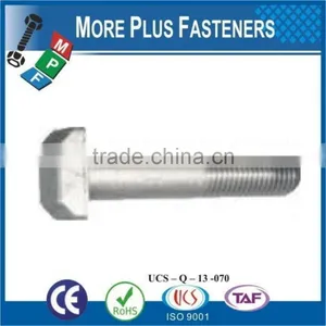 Made In Taiwan Stainless Steel Black Oxide Bright Zinc Plated Tee Head Bolt thumbnail-2