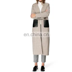 Wool Mix Fabric Fashion Design Woman Winter Coat thumbnail-3