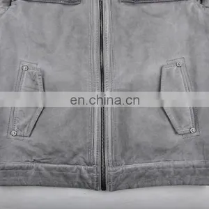 2015 Latest Fashion Men Hooded Leather Motorcycle Jacket thumbnail-5