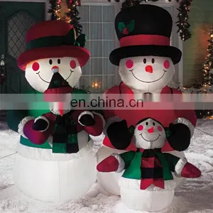 Christmas Yard Display 6ft Airblown Inflatable Snowman Family thumbnail-1