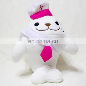 Custom White Nurse Smill Dollphin Plush Stuff Toy thumbnail-2