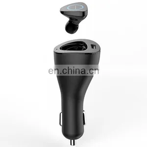2 in 1 2.1A Car Charger + 4.1 Bluetooth Earphone thumbnail-1