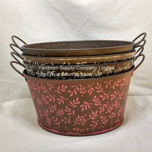 Iron Sheet Material Flower Bucket Garden Product Pot thumbnail-4