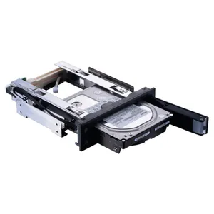 3.5in Aluminum SATA Hard Drive Case to 5.25 PC Bay Hot Swap Enclosure Hdd Mobile Rack thumbnail-5
