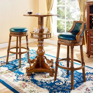 IVSY 7120ab Wooden Bar Chair Home Furniture Commercial Bar Stool Rotatable 24' 30' thumbnail-1