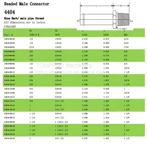 Beaded Male Connector 4404 thumbnail-1