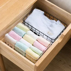 Black&White Color Metal Storage Basket For Kitchen Cabinet Wardrobe Bathroom thumbnail-1