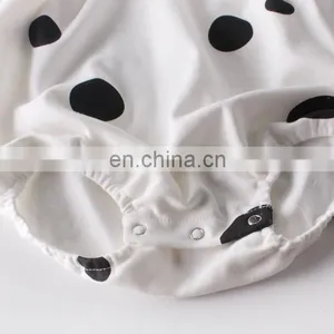 Cheap Wholesale Polka Dots Casual Cotton Baby Rompers Long Sleeve Baby Winter Bodysuits thumbnail-6