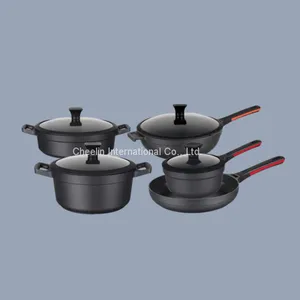 Non-stick Die Cast Aluminium Cookware Set With Induction Bottom thumbnail-1