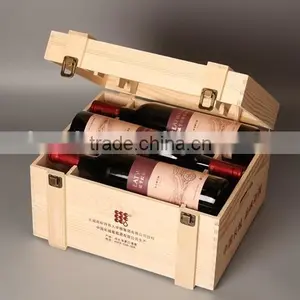6 Bottle Wooden Wine Box thumbnail-1